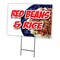 Signmission Red Beans And Rice Yard Sign & Stake outdoor plastic coroplast window, C-1216 Red Beans And Rice C-1216 Red Beans And Rice - alternate 1